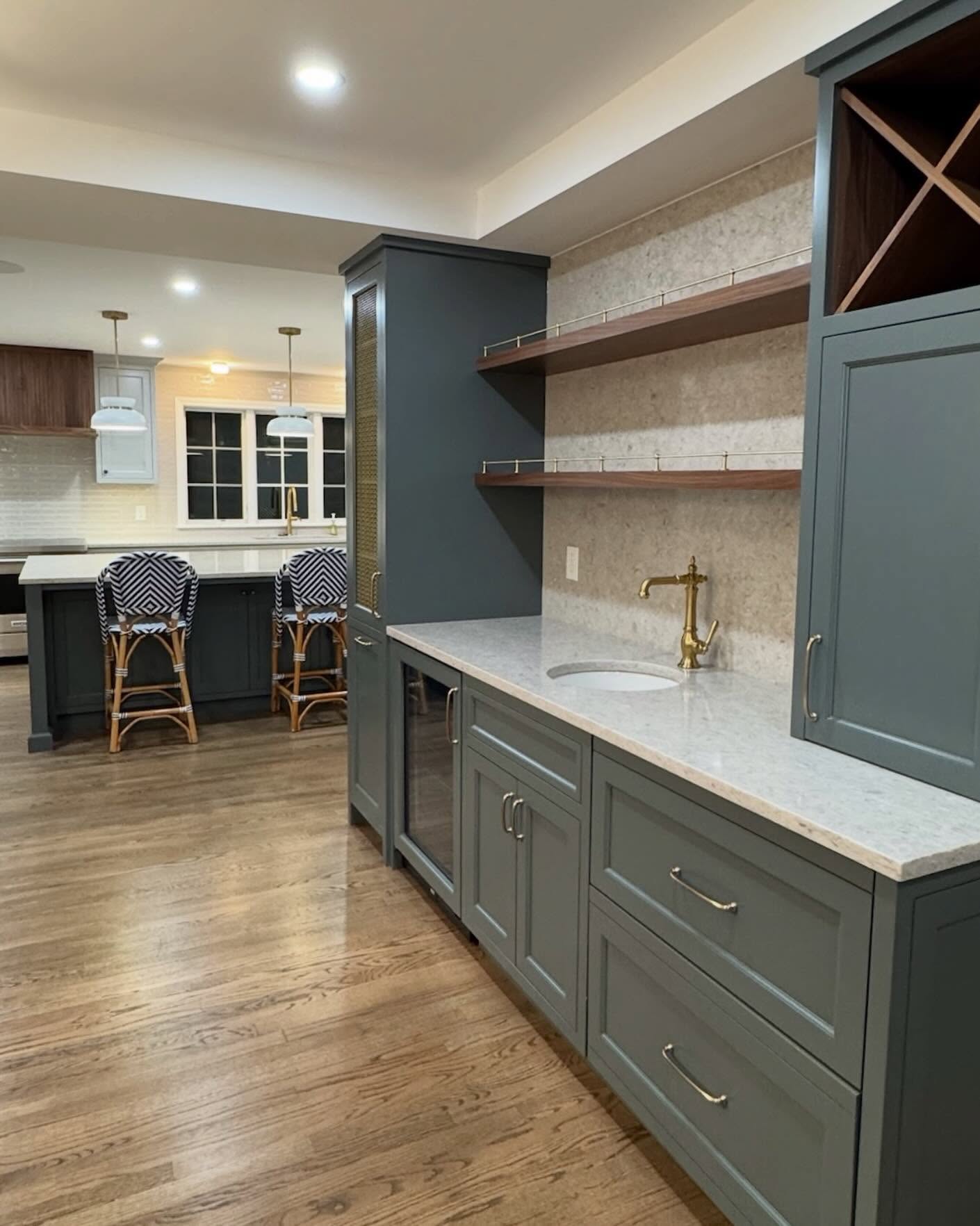 Detailed kitchen with carefully cleaned counters and surfaces