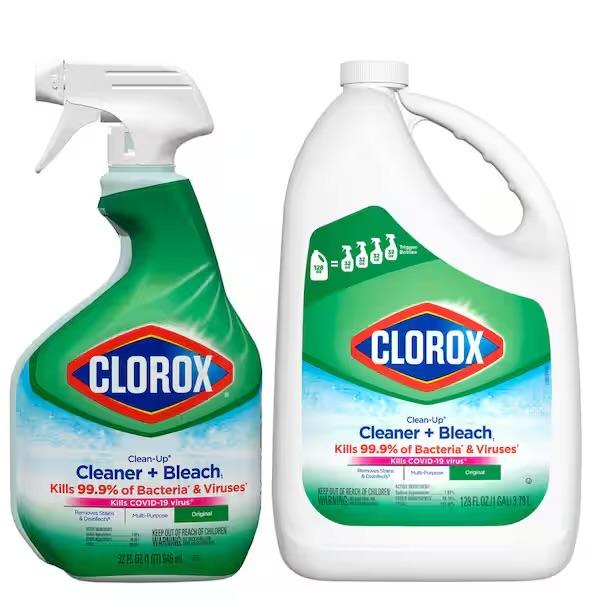 Clorox Clean-Up Cleaner and Bleach spray and refill
